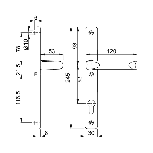 Ручки на планці HOPPE London 92 білий - Фото №4