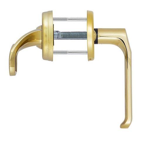 Ручки на планке с протектором ROSTEX Universal R 85мм (38-55мм) фиксированная-нажимная титан PVD - Фото №4