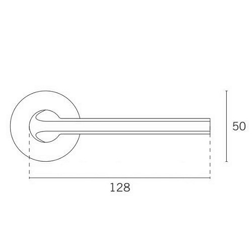 Ручки на розеті APRILE AT Oleandro R 7S тонка розета сатин хром - Фото №2