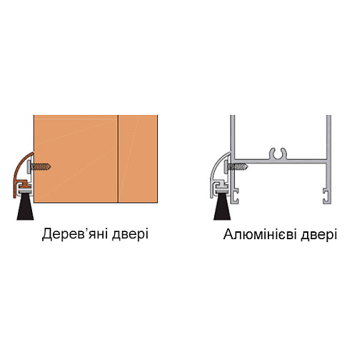 Порог накладной COMAGLIO 1255 с щеткой 80 см белый - Фото №4