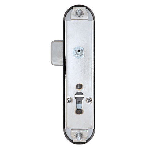 Ручки на планке с протектором ROSTEX Universal R 90мм (38-55мм) фиксированная-нажимная хром матовый - Фото №3