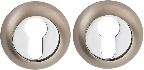 Накладки на серцевину MVM E9 SN/CP матовий нікель/полірований хром - Фото №2