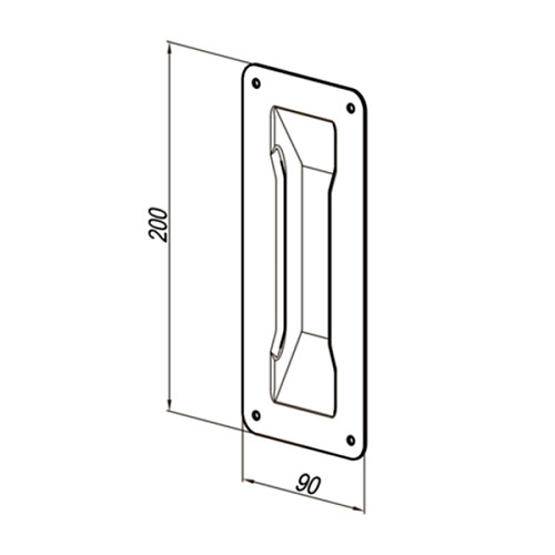 Ручка для раздвижных дверей MANTION ROC Design 200x90x22 мм черная матовая - Фото №2