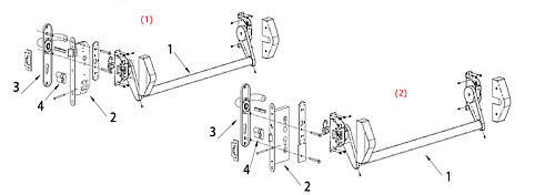 Ручка антипаника TESA LITE1E 908 для эвакуационного выхода black green черно-зеленый - Фото №9