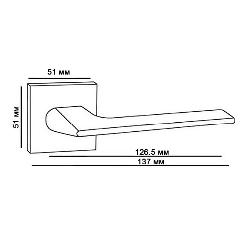 Ручки на розеті ORO/ORO Unica (28E) тонка розета Black чорний матовий - Фото №3