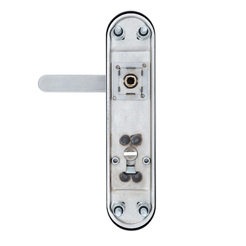 Ручки на планке с протектором ROSTEX Solid-Pro + F 85мм (56-70мм) нержавеющая сталь матовая - Фото №3