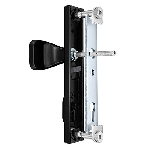 Ручки на планці з протектором ROSTEX R1 R 85мм (38-55мм) фіксована-натискна чорний - Фото №4