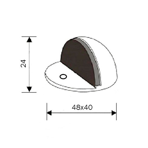 Стопор дверний підлоговий CLASS 002 GP золото - Фото №2