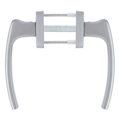 Ручки на розетте ROSTEX Marsia H50 нержавеющая сталь матовая - Фото №3