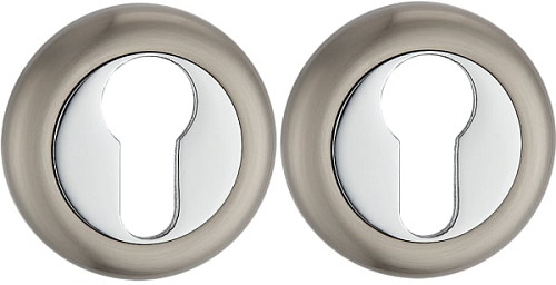 Накладки на серцевину MVM E5 SN/CP матовий нікель/полірований хром - Фото №2