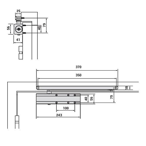 Дотягувач CISA D5200.03.0.97 BC SLD до 80 кг FIRE сірий - Фото №8