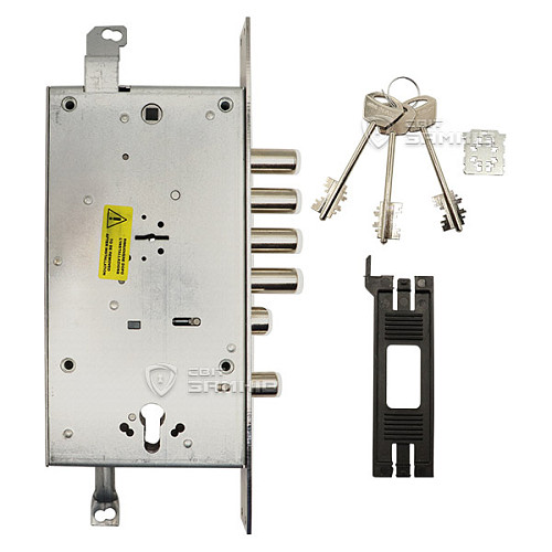 Механізм замка MUL-T-LOCK Matrix DFM30328M Двосистемний (BS65*85мм) хром полірований без зв.планки - Фото №5