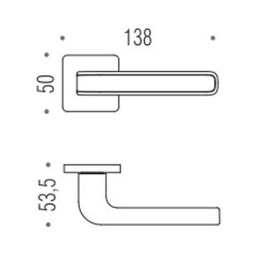 Ручки на розетте COLOMBO Tecno MO11 (BT19-BT13) матовый хром/хром - Фото №3