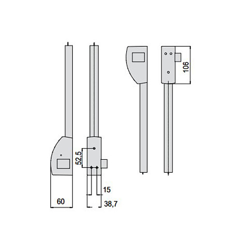 Комплект защіпок вбік CISA 07063.51 для додаткової фіксації дверей 2500 мм - Фото №21