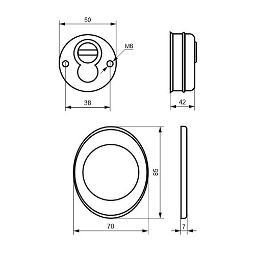 Протектор AZZI FAUSTO F23 42 мм 85x70 полірована латунь - Фото №5