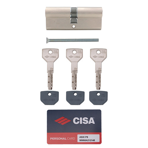 Цилиндр CISA ASIX P8 70 (35*35) никель матовый - Фото №7