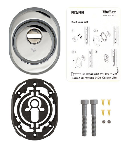 Протектор DISEC SFERIK BLINDO RB42 DIN OVAL 35мм хром полірований - Фото №4