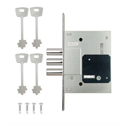 Механізм замка MUL-T-LOCK 257 (BS60мм) хром полірований без зв.планки - Фото №5