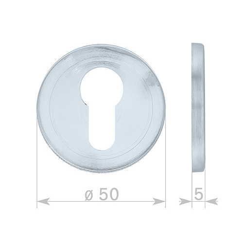 Декоративна накладка DISEC KT038 хром матовий - Фото №2