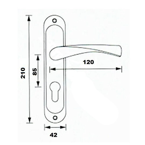 Ручки на планці KEDR 85.0123-AL CP хром - Фото №2