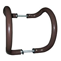 Ручки скобы офисные ОКТАВА ПЛАСТ Малое полукруг 300мм (комплект) коричневый 
