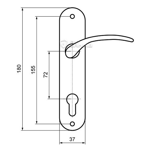 Ручки на планці Єва 72 PZ OGR бронза - Фото №4