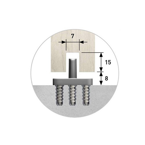 Раздвижная система OMGE Alutech 1499 с 2 демпферами длина 1,9 м на 1 полотно весом до 80 кг - Фото №7