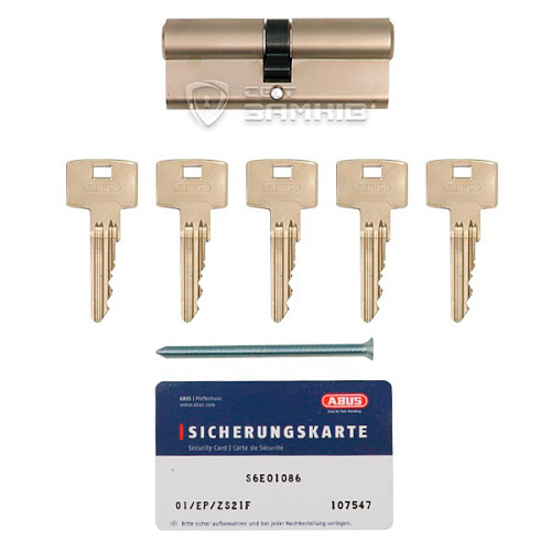 Циліндр ABUS S60P 70 (30*40) 5 ключів нікель - Фото №5