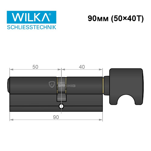 Циліндр WILKA 1405 A 90T (50*40T) чорний - Фото №8