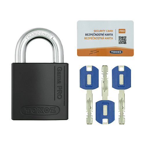 Замок навісний TOKOZ Gama OS PRO 50 (24 мм, 3 ключа) чорний - Фото №4