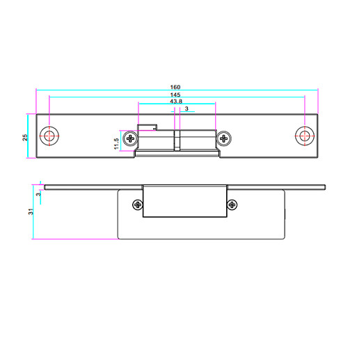 Электрозащелка YLI YS-131NC НО (без питания открыта) - Фото №4