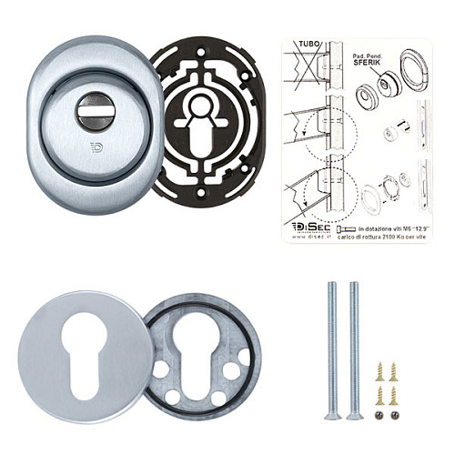 Протектор DISEC SFERIK BDS16 25 мм + накладка DISEC КТ038 хром матовий  - Фото №5