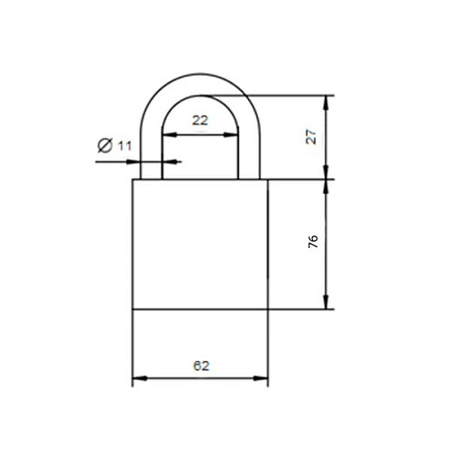 Навесной замок LOB KML 6002 (4 ключа) - Фото №6