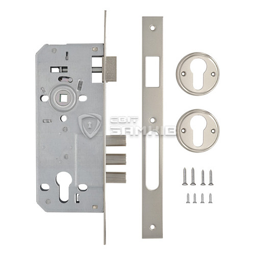 Механізм замка KALE 152-3MR (BS45*85мм) нікель - Фото №4