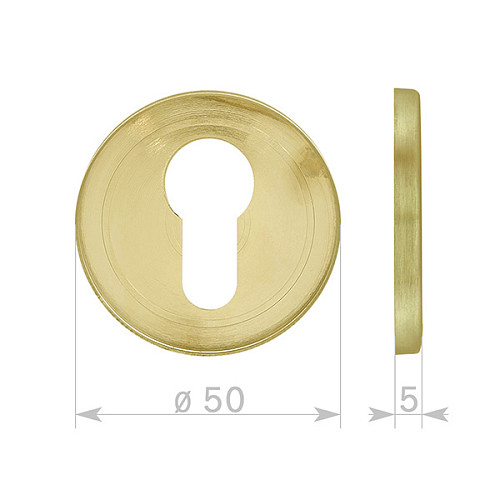 Декоративна накладка DISEC KT038 латунь матова - Фото №2