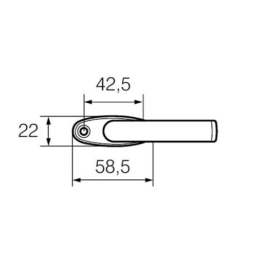 Ручка оконная ABLOY 55/152 белая - Фото №2