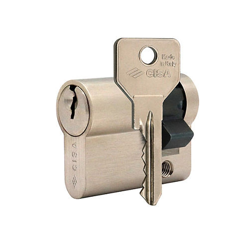 Циліндр половинка CISA C2000 70 (60*10) нікель матовий 3 ключі - Фото №14