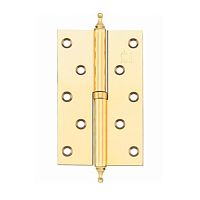 Петля SIBA 125*75 мм R BP правая с декором полированная латунь