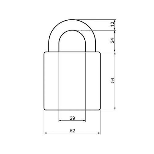 Замок навісний TOKOZ Gama OS PRO 50 (24 мм, 3 ключа) чорний - Фото №6