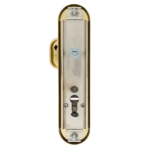 Ручки на планке с протектором ROSTEX Universal R 85мм (38-55мм) фиксированная-нажимная титан PVD - Фото №2