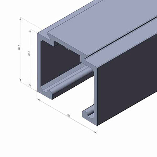 Раздвижная система COMIT длина 1,8 м на 1 полотно весом до 70 кг - Фото №6
