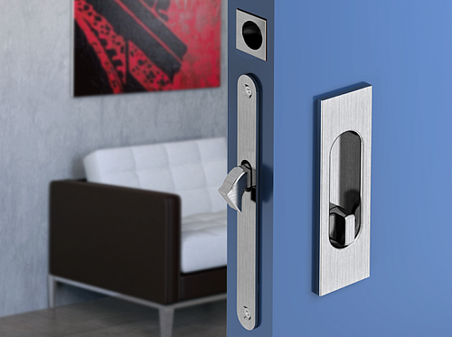 Комплект замка для розсувної системи VALCOMP 123,5x38 мм WC нікель - Фото №2