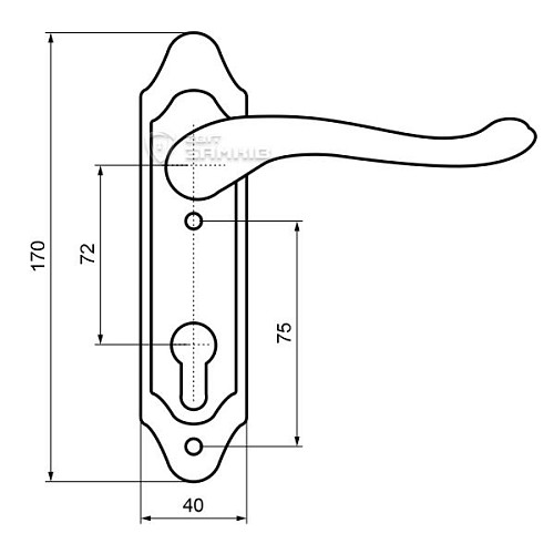 Ручки на планці Рубіно к/п 72 PZ OLV золото - Фото №4