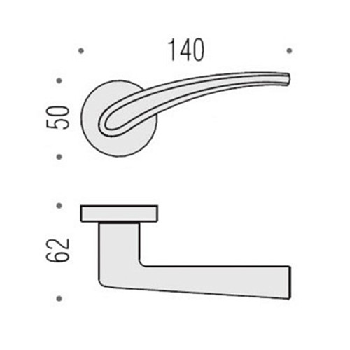 Ручки на розетте COLOMBO Blazer FL11 (CD49BZGG-CD43G) матовый хром - Фото №3