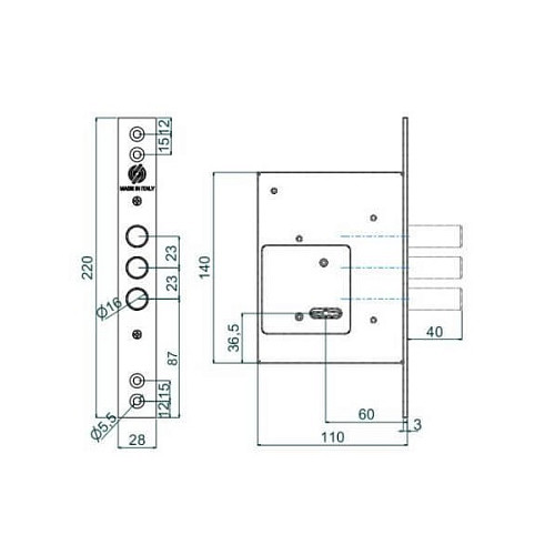 Механизм замка SECUREMME 2019 (BS60мм) - Фото №3
