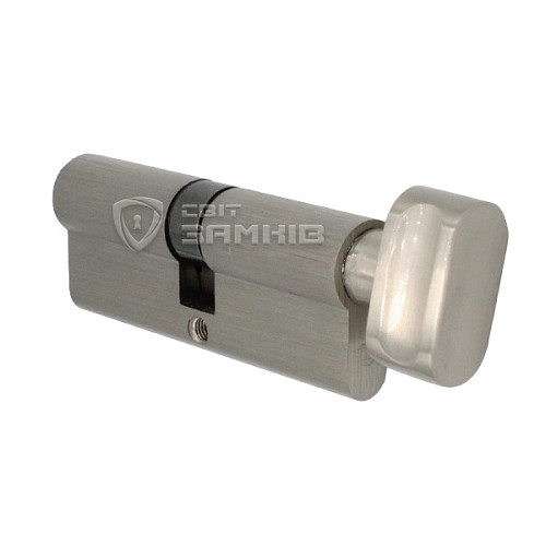 Циліндр IMPERIAL латунь 110T (55*55T) нікель сатин - Фото №2