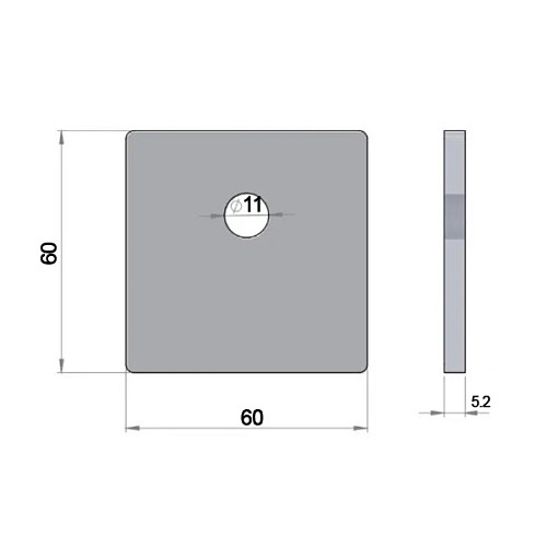 Декоративная накладка AZZI FAUSTO MP/QSLIM/NO черный матовый - Фото №2