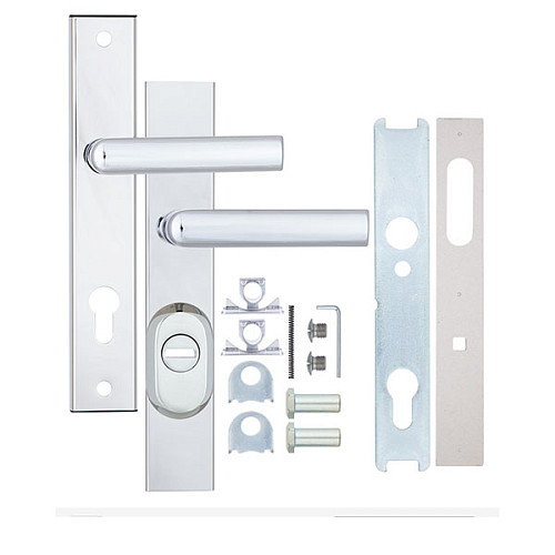 Ручки на планці з протектором ROSTEX R4 R 85мм (38-55мм) хром полірований - Фото №6