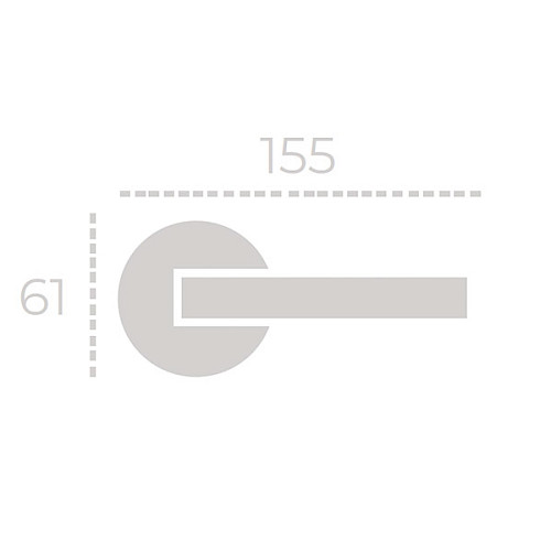 Ручки на розетте FADEX Gemini 230C C01 хром полированный - Фото №3