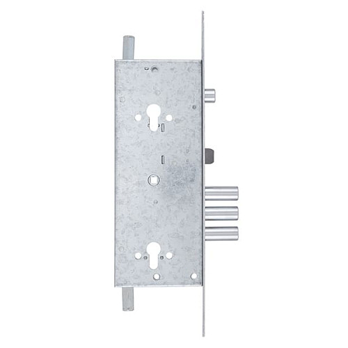 Механизм замка MUL-T-LOCK 415G двухсистемный (BS63 * 85мм) хром полированный без об.планки - Фото №3